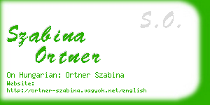 szabina ortner business card